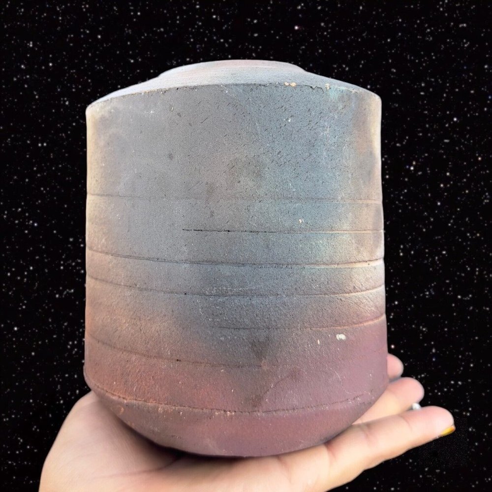 Art Pottery Laura Ross Pottery Vase Stoneware Ceramic Signed Vase Multicolor